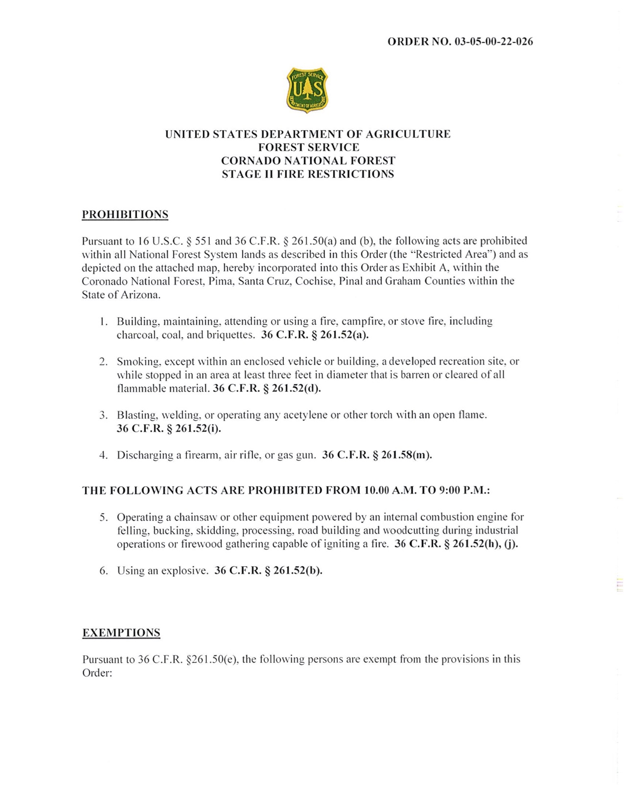 Stage 2 Fire Restrictions Trail Riders Of Southern Arizona